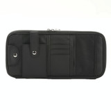 Car Sun Visor Multifunctional Storage Bag Glasses ID Holder(Black)