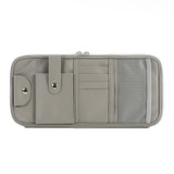 Car Sun Visor Multifunctional Storage Bag Glasses ID Holder(Gray)