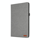 For Lenovo Tab P12 Horizontal Flip TPU + Fabric PU Leather Tablet Case(Grey)