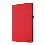 For Lenovo Tab P12 Horizontal Flip TPU + Fabric PU Leather Tablet Case(Red)