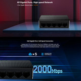 Tenda SG105M All Gigabit Ports High-speed Network 5-Port Ethernet Switch 1000Mbps Fast LAN HUB