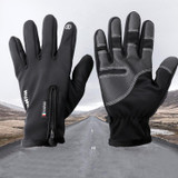 HUMRAO Outdoor Riding Gloves Winter Velvet Thermal Gloves Ski Motorcycle Waterproof Non-Slip Gloves, Size: M(Thickened)