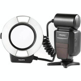 TRIOPO TR-15EX Macro Ring TTL Flash Light with 6 Different Size Adapter Rings For Nikon I-TTL (Black)