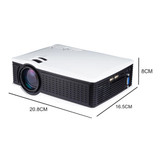 LY-40 1800 Lumens 1280 x 800 Home Theater LED Projector with Remote Control, US Plug(White)