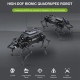 Waveshare WAVEGO 12-DOF Bionic Dog-Like Robot, Basic Version(UK Plug)