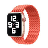 Nylon Single-turn Braided Watch Band For Apple Watch Ultra 49mm&Watch Ultra 2 49mm / Series 9&8&7 45mm / SE 3&SE 2&6&SE&5&4 44mm / 3&2&1 42mm, Length:L 170mm (Electric Orange)