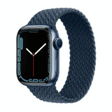 Nylon Single-turn Braided Watch Band For Apple Watch Ultra 49mm&Watch Ultra 2 49mm / Series 9&8&7 45mm / SE 3&SE 2&6&SE&5&4 44mm / 3&2&1 42mm, Length:L 170mm (Starlight Blue)