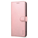 For Xiaomi Poco X4 Pro 5G AZNS Skin Feel Calf Texture Flip Leather Phone Case(Rose Gold)