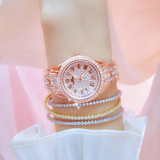 BS Bee Sister  FA1501 Ladies Diamond Watch Chain Watch(Rose Gold)
