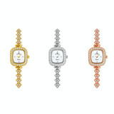 BS Bee Sister FA1518  Women Diamond Watch Bracelet Watch(Gold)