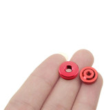 10 PCS Knurled Aluminum Alloy Single Layer Hand Tight Nut, Product specification: M4-D12*3Red