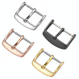 10 PCS IP Plated Stainless Steel Pin Buckle Watch Accessories, Color: Rose Gold 18mm