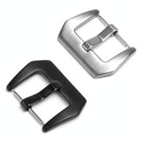 3 PCS Stainless Steel Brushed Pin Buckle Watch Accessories, Color: 22mm Black