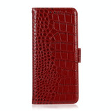 For Xiaomi Redmi Note 11 Pro 4G / 5G Global Crocodile Top Layer Cowhide Leather Phone Case(Red)