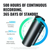 Q76 Smart HD Noise Reduction Voice Control Strong Magnetic Recording Pen, Capacity:8GB(Black)