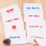 50 PCS A-035 Large Hollow Letters Holiday Greeting Card(Best Wishes)