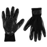 Pet Massage Bath Gloves Hair Removal Cleaning Paste Gloves(Black)