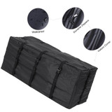 600D Waterproof Cloth Double Zipper 8 Buckle Roof Bag Luggage Bag,Style: Roof Bag+Non-slip Mat