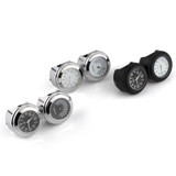 Aluminum Alloy Plating Motorcycle Handlebar Clock(Silver Shell White Background)