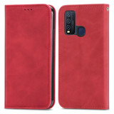 For vivo Y50 Retro Skin Feel Magnetic Horizontal Flip Leather Phone Case(Red)