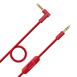 ZS0087 3.5mm Male to Male Earphone Cable with Mic & Wire-controlled, Cable Length: 1.4m(Red)