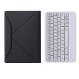BM20 Diamond Texture Bluetooth Keyboard Leather Case with Triangle Back Support For Lenovo M10 Plus 10.3 inch TB-X606 / TB-X606F(Black + White)