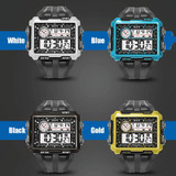 SYNOKE 6861 Outdoor Luminous Waterproof Multi-Function Square Large Screen Display Sports Electronic Watch(Black)