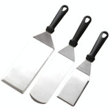 2 PCS Stainless Steel Pizza Spatula Multi-function Pancake Spatula, Specification: 370mm (Round)