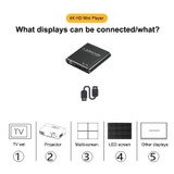 X9 HD Multimedia Player 4K Video Loop USB External Media Player AD Player(EU  Plug)