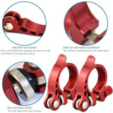 5 PCS Bicycle Accessories Quick Release Clip Road Bike Seatpost Clamp, Size: 28.6mm(Red)