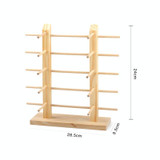 2 PCS Log Glasses Display Storage Rack 2 Row 10 Pairs