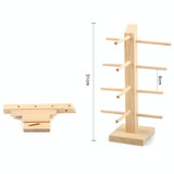 2 PCS Log Glasses Display Storage Rack 1 Row 4 Pairs