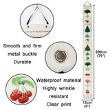 Removable Wall-mounted Height Ruler With Botanical Print Decoration