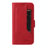 For Samsung Galaxy A51 4G Dual Buckle Card Wallet Calf Leather Phone Case(Red)