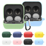 Solid Color Earphone Protective Case with Hook For Sony LinkBuds WF-L900(Dark Green)