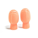 4 PCS / Set Drum Sticks Silicone Head Drum Cover Practice Drums Mute Protective Case(Orange)