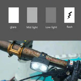 BG-3106 Bicycle Lamp USB Charging Mountain Bike Night Rider Light(White)