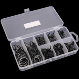 75 PCS / Box  Ceramic Wire Loop Luya Rod Fishing Gear Accessories(Black)