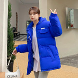 Loose Down Padded Jacket (Color:Royal Blue Size:XL)
