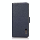 For Xiaomi Redmi Note 11 KHAZNEH Side-Magnetic Litchi Genuine Leather RFID Phone Case(Blue)