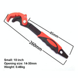 Quick Self-Locking Bathroom Wrench, Random Color Delivery, Specification:  10 Inch (14-30mm)