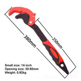 Quick Self-Locking Bathroom Wrench, Random Color Delivery, Specification:  14 Inch (30-60mm)