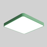 Macaron LED Square Ceiling Lamp, 3-Colors Light, Size:30cm(Green)