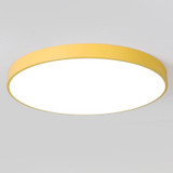 Macaron LED Round Ceiling Lamp, 3-Colors Light, Size:30cm(Yellow)