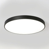 Macaron LED Round Ceiling Lamp, 3-Colors Light, Size:30cm(Black)