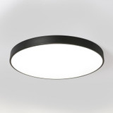 Macaron LED Round Ceiling Lamp, 3-Colors Light, Size:23cm(Black)