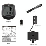 SUNDING SD-581 Bicycle Wired Code Meter Speedometer Odometer(English Display)