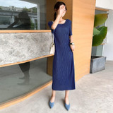 Women Loose Pleated Dress