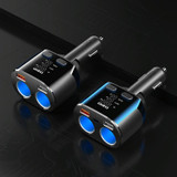 Ozio Car Charger Cigarette Lighter Conversion Plug USB Fast Flashing Charger, Model: CL48Q Black