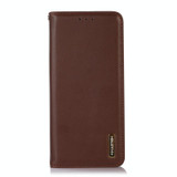 For Xiaomi Redmi Note 11 Pro 4G / 5G Global KHAZNEH Nappa Top Layer Cowhide Leather Phone Case(Brown)